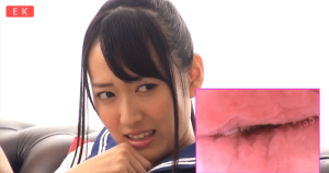 元A◯Bのオマ◯コに膣内カメラ ピンク色の綺麗な神秘の内部を大公開！アイドルの中出し直後の内部がエロすぎる ≪無料エロ動画≫(元アイドル 制服)